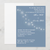 Falling Snowflakes Winter Weddenschap Kaart (Voorkant / Achterkant)