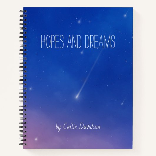 Falling Star Hopes and Dreams Journal (en) Officië Notitieboek (Voorkant)