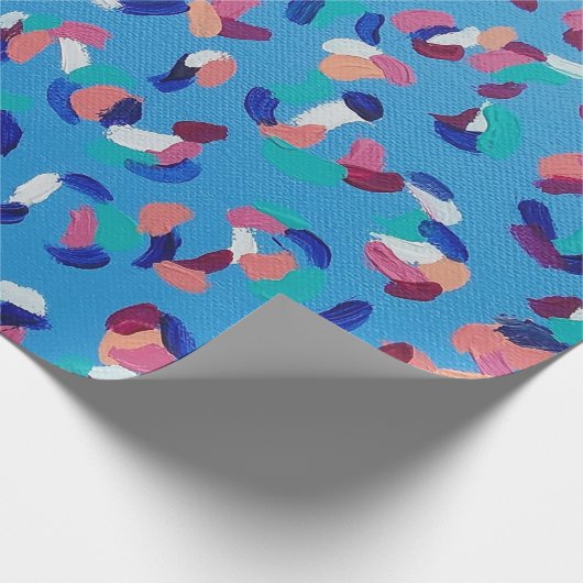 Falling Stars Blue Cadeaupapier (Hoek)