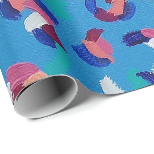 Falling Stars Blue Cadeaupapier (Rol Hoek)