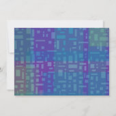 FALLING STARS & SQUARES Bar Bat Mitzvah Invitation Kaart (Achterkant)