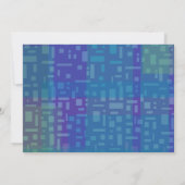 FALLING STARS & SQUARES Bar Bat Mitzvah Invitation Kaart (Achterkant)