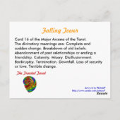 Falling Tower Tarot Card Briefkaart (Achterkant)
