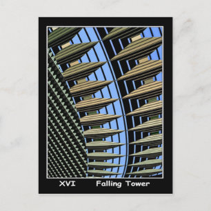 Falling Tower Tarot Card Briefkaart