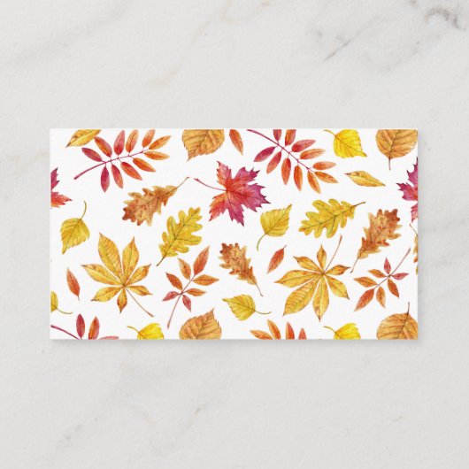 Falling verlaat Garland Autumn Wedding Registry Informatiekaartje (Achterkant)