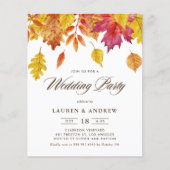 Falling verlaat uitnodiging voor herfsthuwelijksfe (Voorkant)