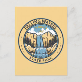 Falling Waters State Park Florida Badge Briefkaart