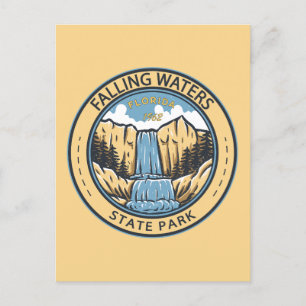 Falling Waters State Park Florida Badge Briefkaart
