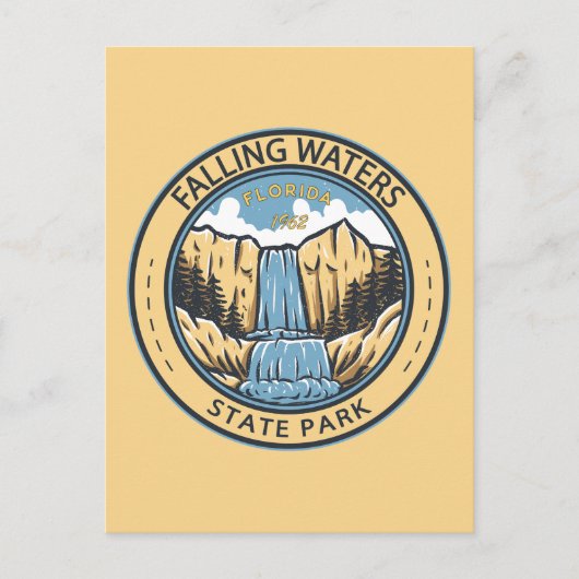 Falling Waters State Park Florida Badge Briefkaart (Voorkant)