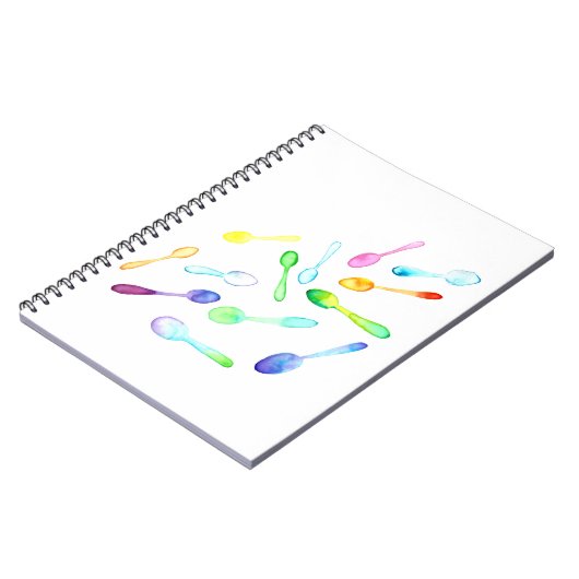 Falling Waterverf Spoons Notitieboek (Linkerzijde)