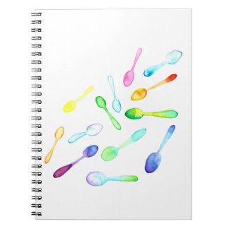 Falling Waterverf Spoons Notitieboek