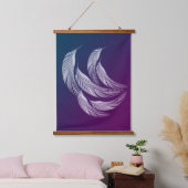 Falling White Feathers Hangend Wandkleed (Slaapkamer)