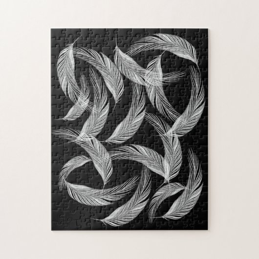 Falling White Feathers Legpuzzel (Verticaal)