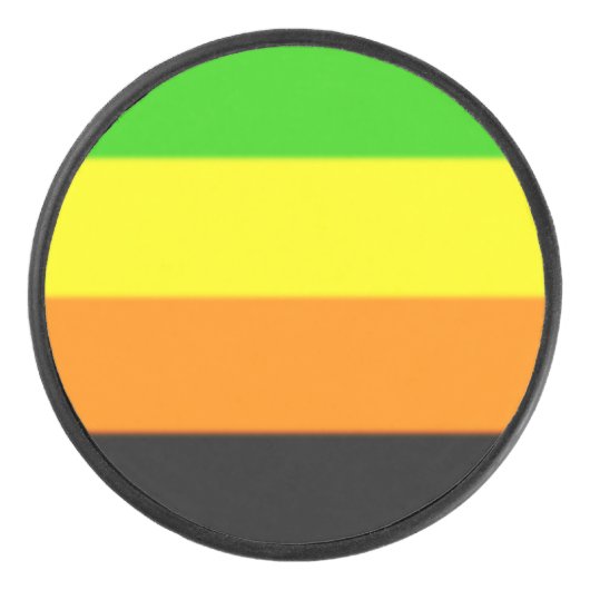 Fallln Aromantic Pride Flag Hockey Puck (Voorkant)