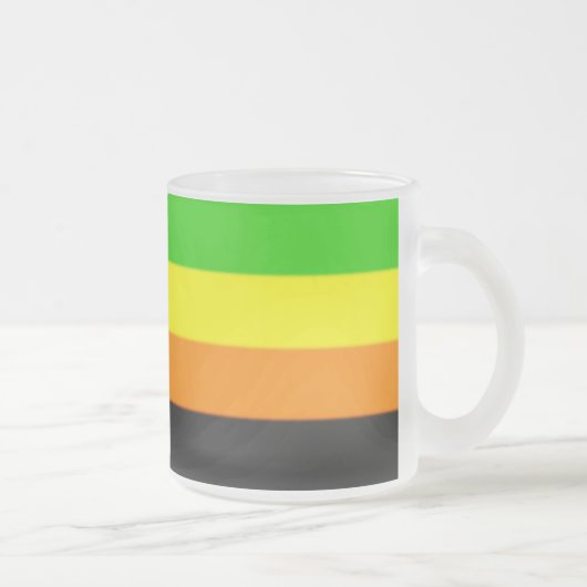 Fallln Aromantic Pride Flag Matglas Koffiemok (Rechts)