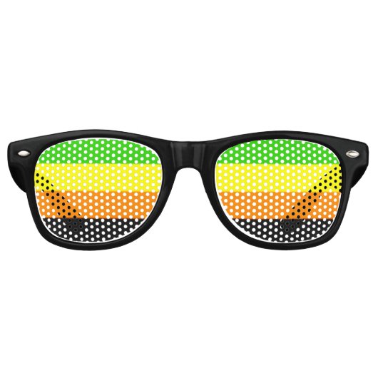 Fallln Aromantic Pride Flag Retro Zonnebril (Voorkant)