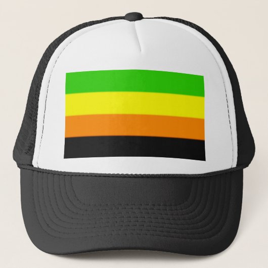 Fallln Aromantic Pride Flag Trucker Pet (Voorkant)