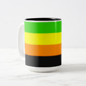 Fallln Aromantic Pride Flag Tweekleurige Koffiemok (Voorkant links)