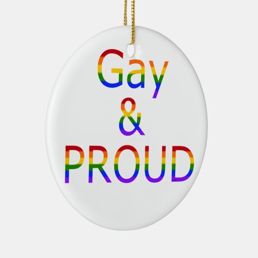 Fallln Gay en Proud Keramisch Ornament (Rechts)