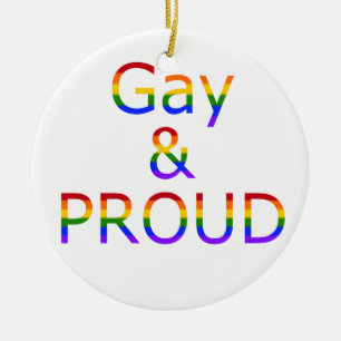 Fallln Gay en Proud Keramisch Ornament