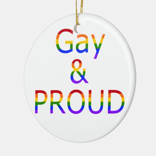 Fallln Gay en Proud Keramisch Ornament (Links)