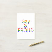 Fallln Gay en Proud Post-it® Notes (Op bureau)