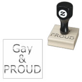 Fallln Gay en Proud Rubberstempel (Gestempeld)