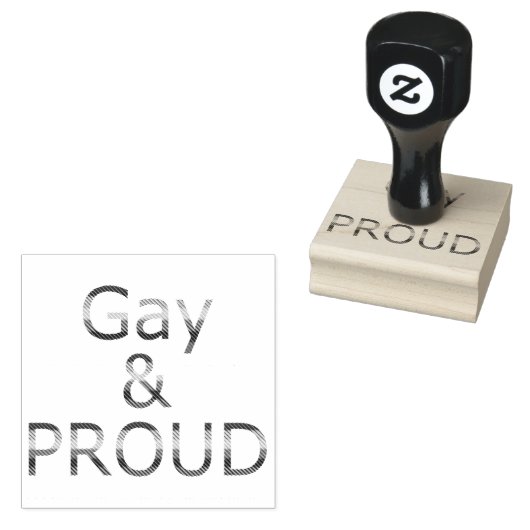Fallln Gay en Proud Rubberstempel (Gestempeld)