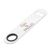 Fallln Gay en Proud Speed Flessenopener (Voorkant Gekanteld)