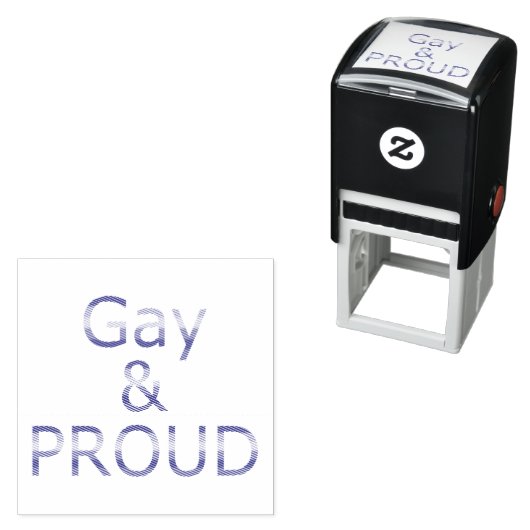 Fallln Gay en Proud Zelfinktende Stempel (In situ)