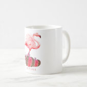 Fallmingo Flamingo Autumn Pumpkin Waterverven Koffiemok (Voorkant rechts)