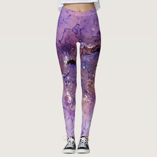 Falln Amethyst Geode Leggings (Voorkant)