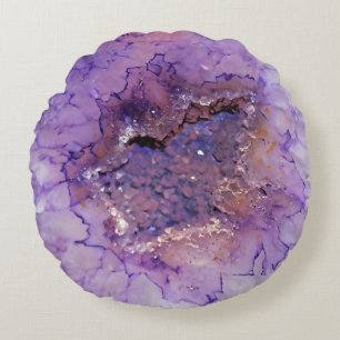 Falln Amethyst Geode Rond Kussen