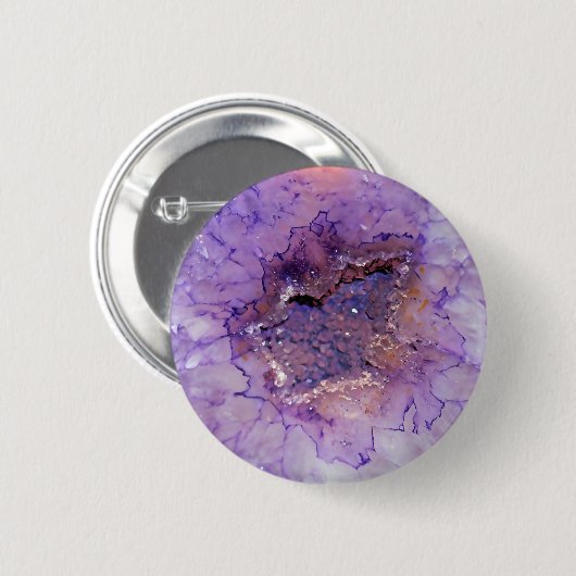 Falln Amethyst Geode Ronde Button 5,7 Cm (Voorkant /achterkant)