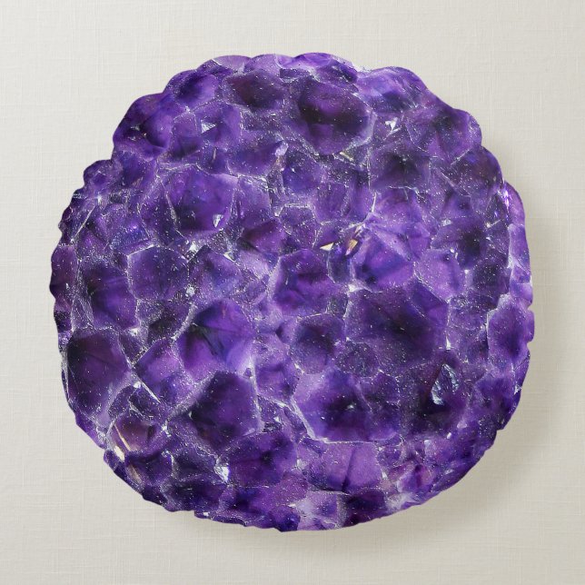 Falln Amethyst Peaks Rond Kussen (Voorkant)