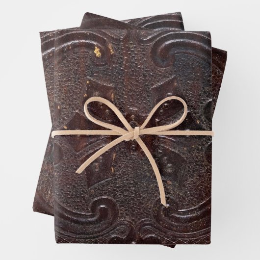 Falln Ancient Leather Book Inpakpapier Vel (In situ)