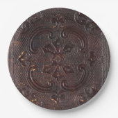 Falln Ancient Leather Book Papieren Bordje (Voorkant)
