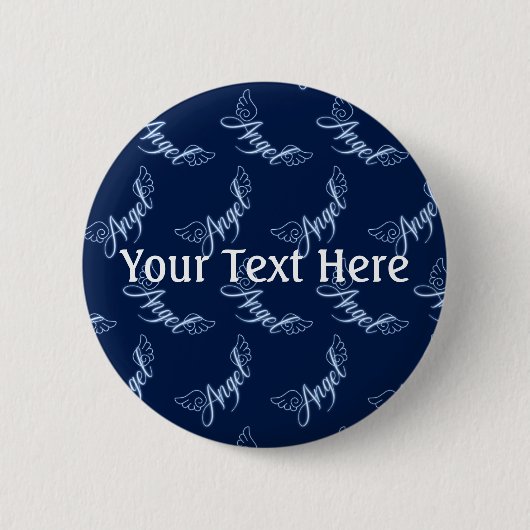 Falln Angel met Wings Ronde Button 5,7 Cm (Voorkant)
