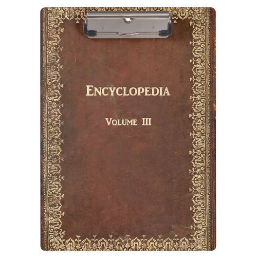 Falln Antiek Encyclopedie Boek Klembord (Voorkant)