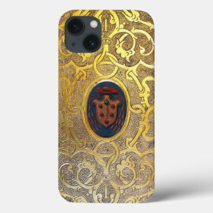 Falln Antiek Golden Swirls Boek iPhone 13 Hoesje