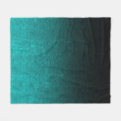 Falln Aqua & Black Glitter Gradient Fleece Deken (Voorkant (Horizontaal))