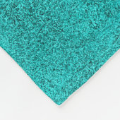 Falln Aqua & Black Glitter Gradient Fleece Deken (Hoek)