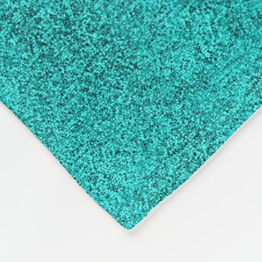 Falln Aqua & Black Glitter Gradient Fleece Deken (Hoek)