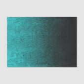 Falln Aqua & Black Glitter Gradient Tissuepapier (Voorkant)