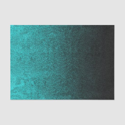 Falln Aqua & Black Glitter Gradient Tissuepapier (Voorkant)