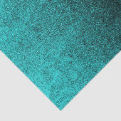 Falln Aqua & Black Glitter Gradient Tissuepapier (Detail)