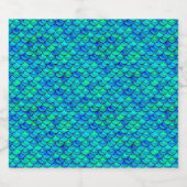 Falln Aqua Blue Scales Bier Etiket (Enkel label)
