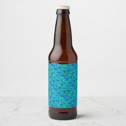 Falln Aqua Blue Scales Bier Etiket (Voorkant)