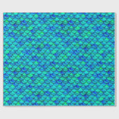 Falln Aqua Blue Scales Cadeaupapier (Vlak)
