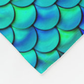 Falln Aqua Blue Scales Fleece Deken (Hoek)